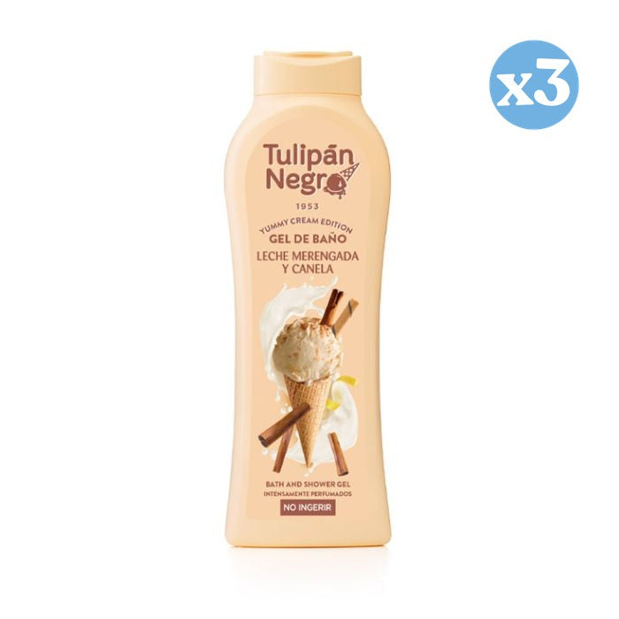 Pack 3x - Gel Leche Merengada y Canela 650 ml - Tulipan Negro - 1