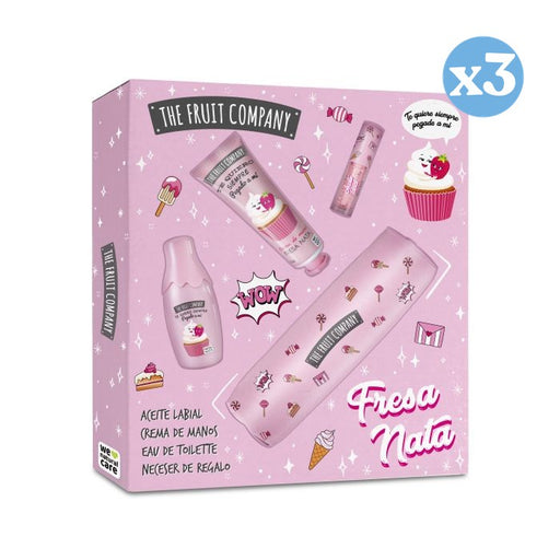 Pack 3x - Set de Regalo Colonia Fresa y Nata 20 ml - The Fruit Company - 1