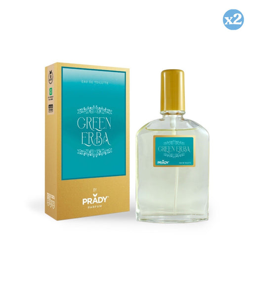 Pack 2x - Eau de Toilette "Green Erba" - Unisex - 85 ml - Prady - Prady - 1