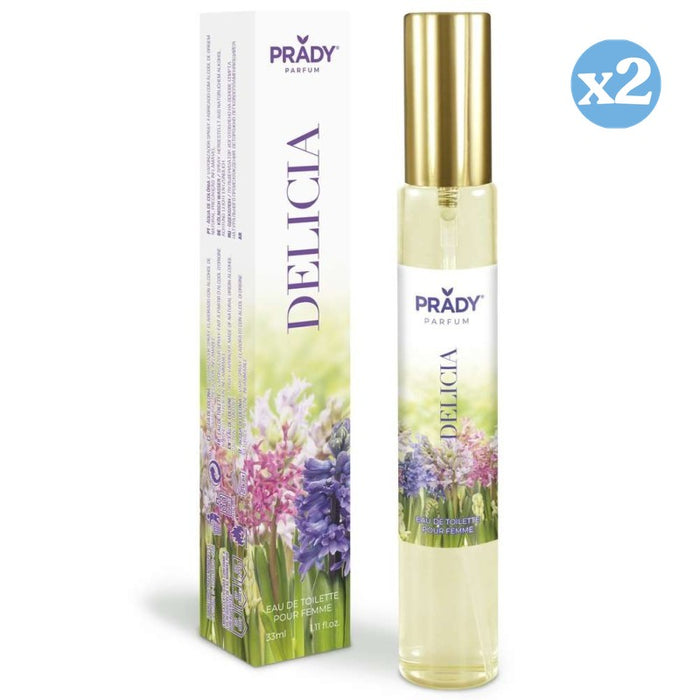 Pack 2x - EAU DE TOILETTE 33ML DELICIA - Prady - 1