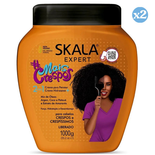 Pack 2x - Crema Acondicionadora Mais Crespos 1000ml - Skala - 1