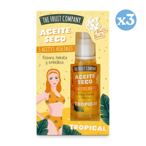 Pack 3x: Aceite Seco - Dry Oil Glitter 40ml - The Fruit Company - 1