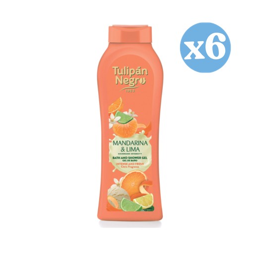 Pack 6x - Gel de Baño Tulipán Negro Mandarina &amp; Lima 650 ml - Tulipan Negro - 1