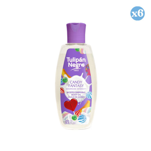 Pack 6x - Aceite Corporal Tulipán Negro Candy Fantasy 200 ml - Tulipan Negro - 1