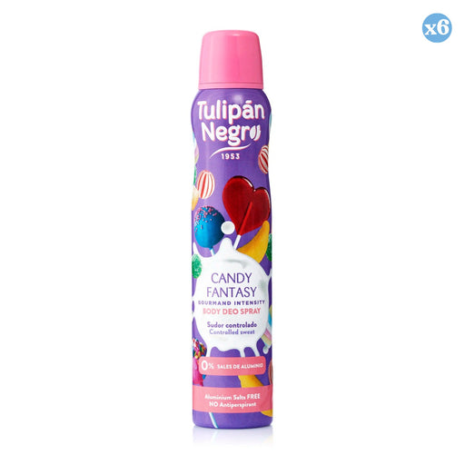 Pack 6x - DEO BODY SPRAY TN CANDY FANTASY 200 ML - Tulipan Negro - 1