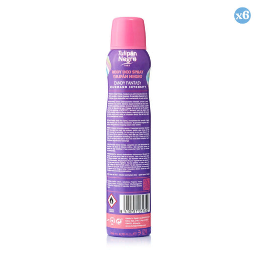 Pack 6x - DEO BODY SPRAY TN CANDY FANTASY 200 ML - Tulipan Negro - 2