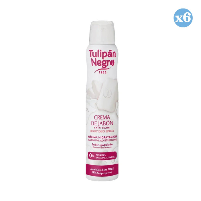 Pack 6x - SPRAY DEO CREMA DE JABON 200ML - Tulipan Negro - 1