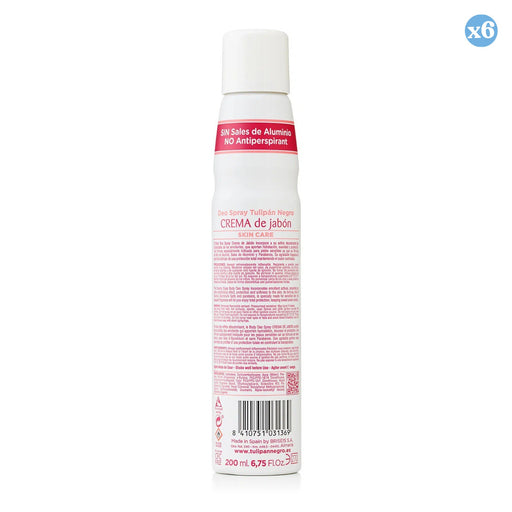Pack 6x - SPRAY DEO CREMA DE JABON 200ML - Tulipan Negro - 2