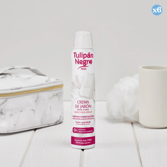 Pack 6x - SPRAY DEO CREMA DE JABON 200ML - Tulipan Negro - 3