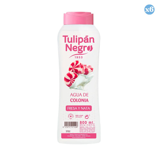 Pack 6x - AGUA DE COLONIA TN FRESA Y NATA 800 ML - Tulipan Negro - 1