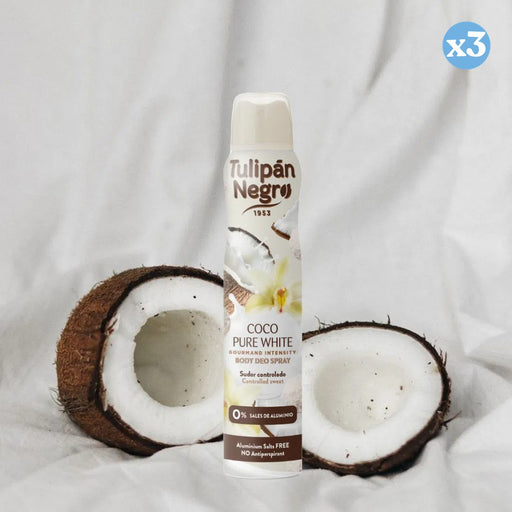 Pack 3x - DEO BODY SPRAY TN COCO PURE WHITE200 ML - Tulipan Negro - 2