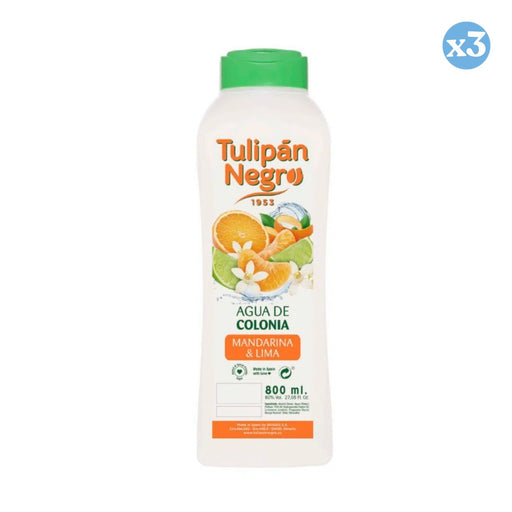 Pack 3x - AGUA DE COLONIA TN MADARINA Y LIMA 800 ML - Tulipan Negro - 1