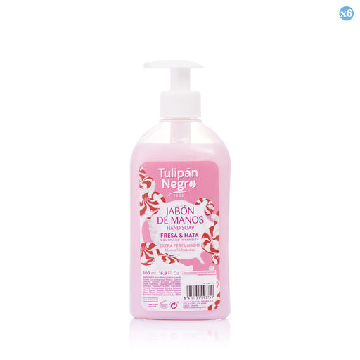 Pack 6x - Jabón de manos Fresa y Nata 500 ml Tulipán Negro - Tulipan Negro - 1