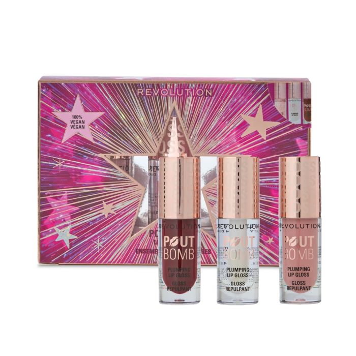 Gift Set Pout Bomb Plumping Trio Gloss - Make Up Revolution - 1