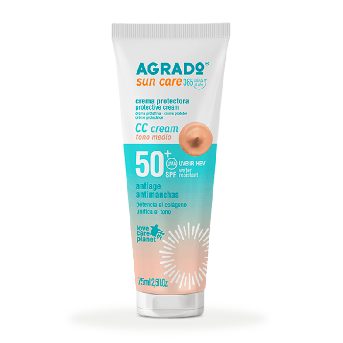 Crema Protectora Solar con Color Spf 50+ 50 ml - Agrado - 1