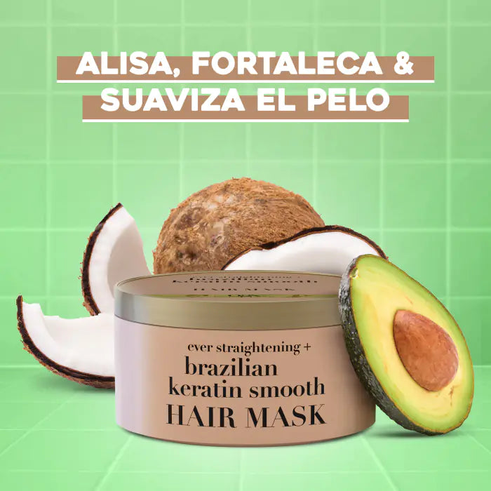 Mascarilla Capilar Brazilian Keratin Smooth 300ml - Ogx - 5
