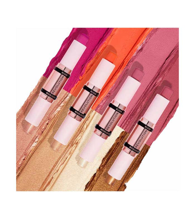 Stick Dúo de Iluminador y Colorete - Make Up Revolution - 1