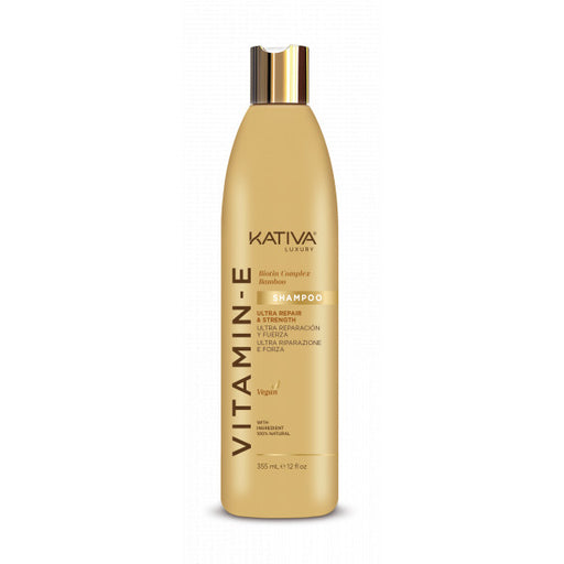 Champú Ultra Reparación y Fuerza con Vitamina E, Biotina y Bambú - Kativa - 1