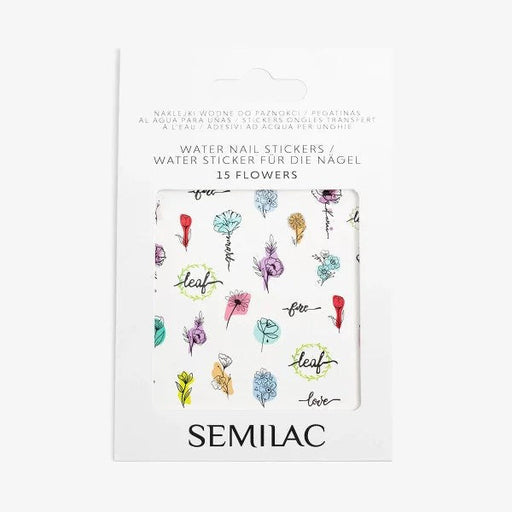 Stickers al agua para uñas - Flowers - Semilac - 1