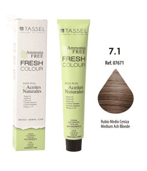Tinte Fresh Colour sin Amoniaco 100ml - Tassel : 7.1 Rubio Medio Ceniza - 1