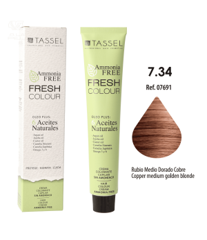 Tinte Fresh Colour sin Amoniaco 100ml - Tassel : 7.34 Rubio medio dorado cobre - 1