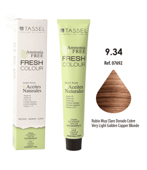 Tinte Fresh Colour sin Amoniaco 100ml - Tassel : 9.34 Rubio muy claro dorado cobre - 1