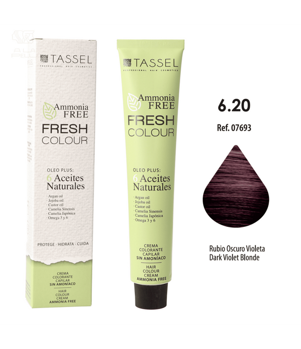 Tinte Fresh Colour sin Amoniaco 100ml - Tassel : 6.20 Rubio oscuro violeta - 1