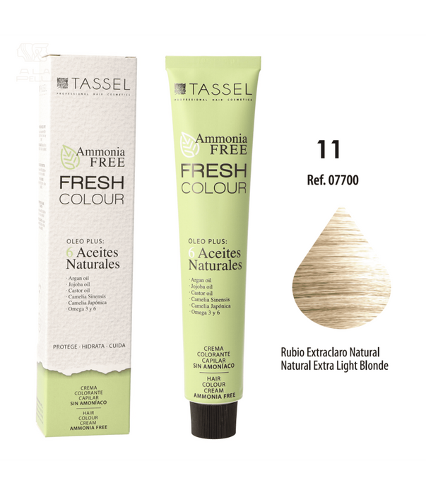 Tinte Fresh Colour sin Amoniaco 100ml - Tassel : 11 Rubio extraclaro natural - 1