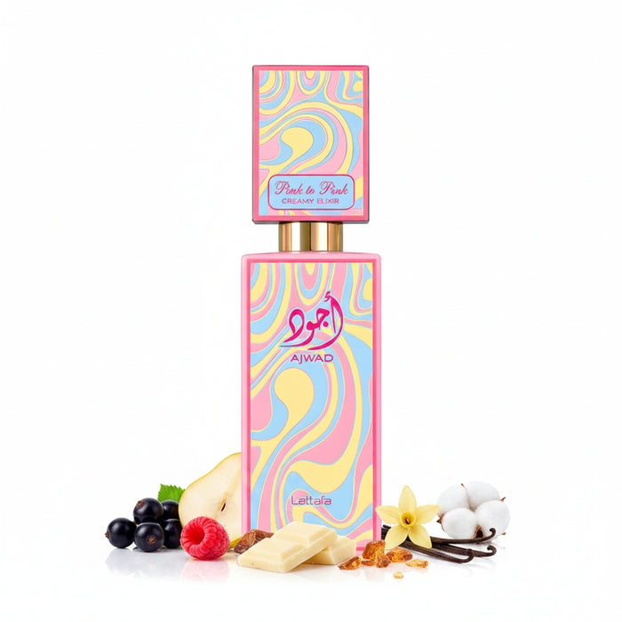 Pink to Pink Creamy Elixir Ajwad Edp 60ml - Lattafa - 1