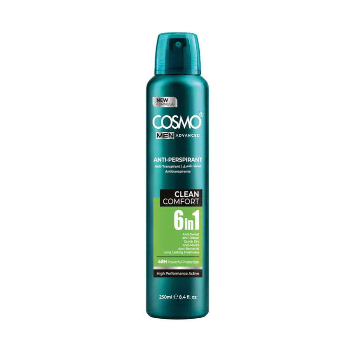 Roll on Men Advanced Antiperspirant Deodorant Spray Clean Comfort 250 ml - Cosmo - 1