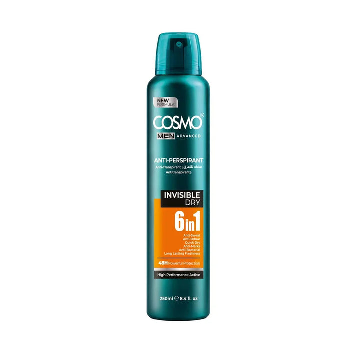 Roll on Men Advanced Antiperspirant Deodorant Spray Invisible Dry 250 ml - Cosmo - 1
