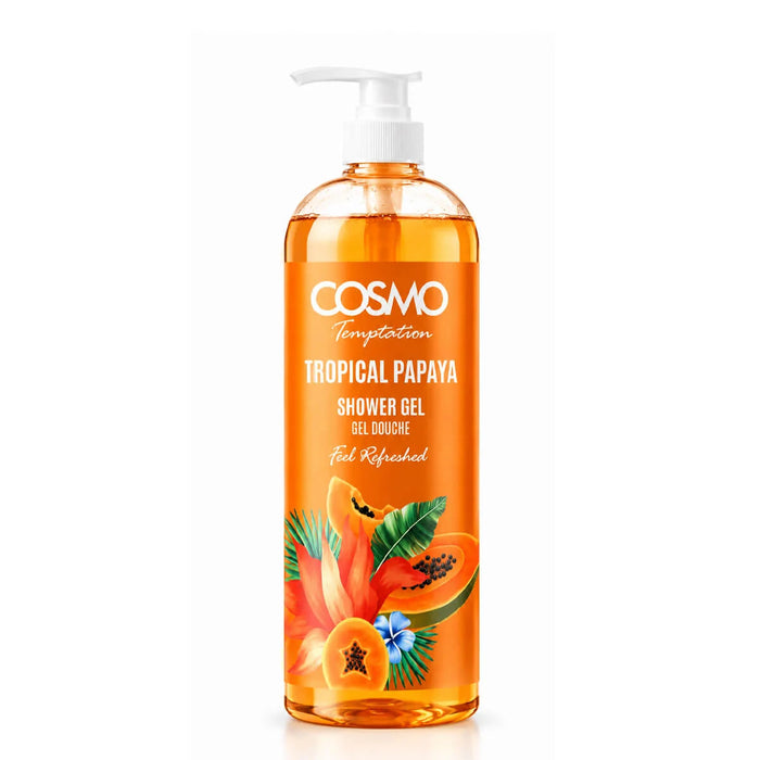 Body Care Temptation Shower Gel Papaya 1000ml Men - Cosmo - 1