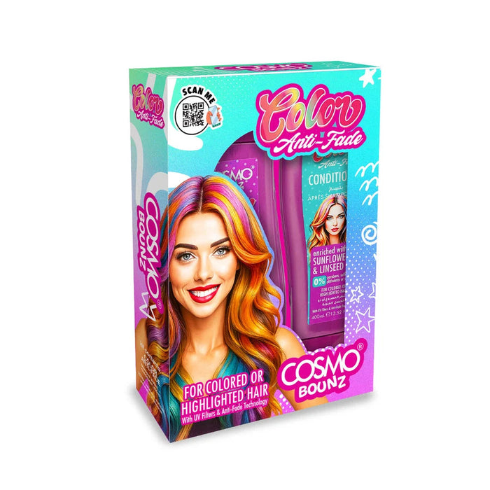 Bounz 2pcs Shampoo and  Conditioner Anti Fade 400ml - Cosmo - 1