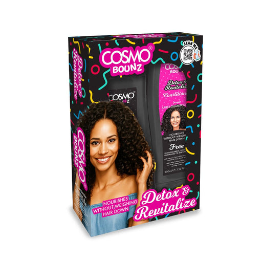 Bounz 2pcs Shampoo and  Conditioner Detox 400ml - Cosmo - 1