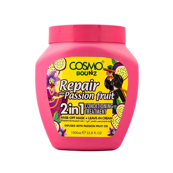 Bounz 2in1 Hair Treatmnt Repair Passion 1000ml - Cosmo - 1
