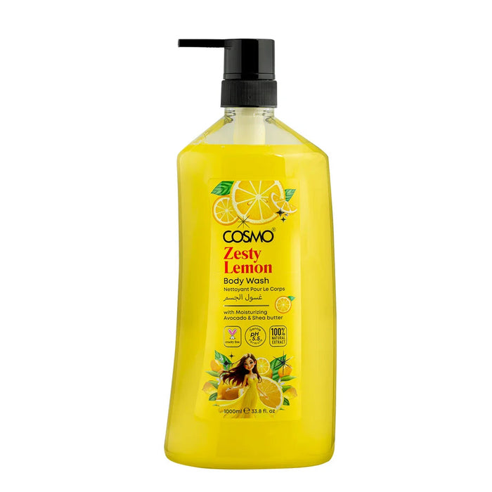 Body Care Body Wash Zesty Lemon 1000ml - Cosmo - 1