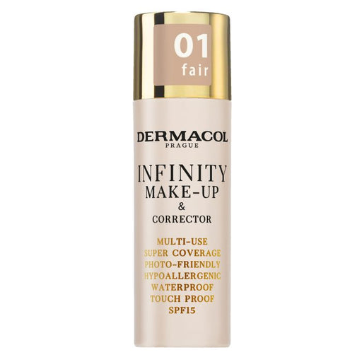 Base de Cobertura Total y Corrector Infinity 2 en 1 - Dermacol : 01 Fair - 1
